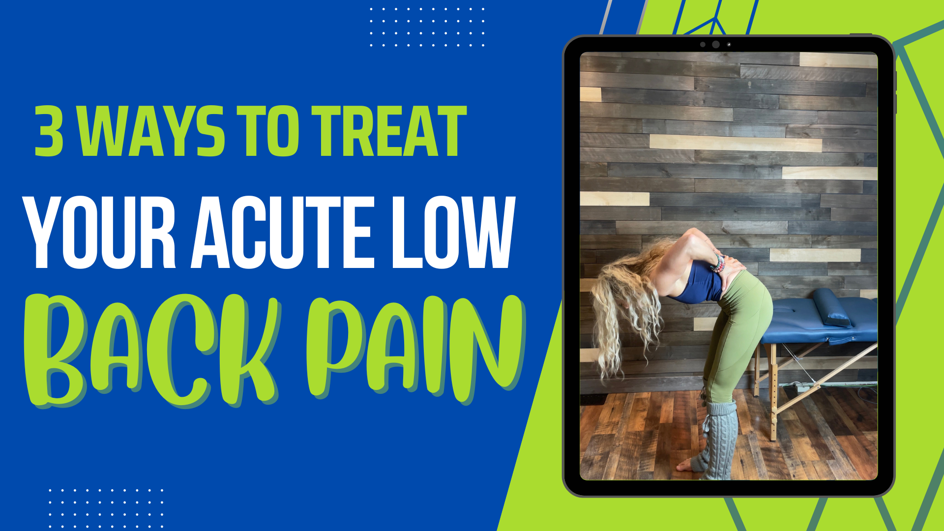 3 ways to treat your acute low back pain